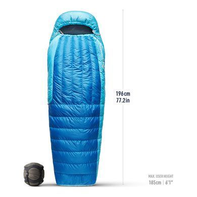 Спальний мішок Sea to Summit Trek -18&deg;C Regular, Snorkel Blue, Regular, Спальник, Кокон, Універсальний, Пуховий, Зимові, Left, 1895, Київ, Харків, Одеса, Днiпро, Запоріжжя, Львів, Кривий Ріг, Вінниця, Полтава, Чернігів, Черкаси, Суми, Хмельницький, Чернівці, Рівне