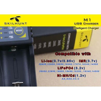 Зарядний пристрій Skilhunt M1 Intelligent USB Charger, black