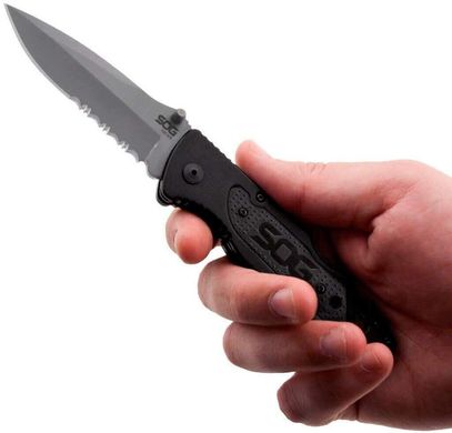Нож складной SOG Escape (Bead Blasted), Черный, Складные ножи