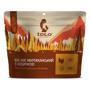 Сухий продукт ЇDLO Кус-кус марокканський з індичкою 90 г, silver, М'ясні, Україна, Україна