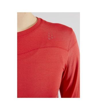 Термокофта Craft Fuseknit Comfort RN LS Woman, Beam/dark grey melange, M, Для жінок, Кофти, Синтетична, Для активного відпочинку