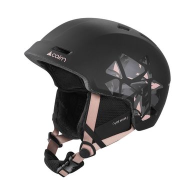 Шлем горнолыжный Cairn Meteor, black powder-pink leaf, Горнолыжные шлемы, Универсальный, 57-58