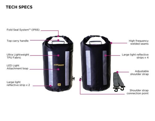 Гермомішок OverBoard Pro-Light Dry Tube Bag 20L, black, Гермомішок, 20