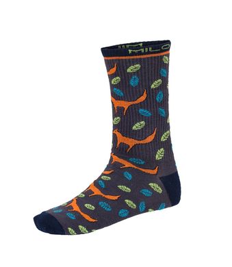 Шкарпетки Milo Levan, Grey/abyss blue/orange, 45-47 (XL), Універсальні, Трекінгові, Синтетичні
