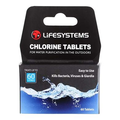 Обеззараживающие таблетки для воды Lifesystems Chlorine, white, Вирусные, Обеззараживающий препарат, Индивидуальные