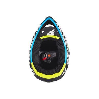 Велошолом Bluegrass Brave, black/cyan/fluo yellow, Велошоломи, S, Дорослі, MTB, 54-56