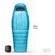 Спальний мішок Sea to Summit Trek Women's -1&deg;C Regular, Blue Atoll, Regular, Спальник, Кокон, Для жінок, Пуховий, Трисезонні, Right, 1239, Київ, Харків, Одеса, Днiпро, Запоріжжя, Львів, Кривий Ріг, Вінниця, Полтава, Чернігів, Черкаси, Суми, Хмельницький, Чернівці, Рівне