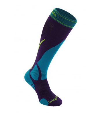 Шкарпетки Bridgedale MerinoFusion Ski Vertige Light Women's, Purple/blue, S, Для жінок, Гірськолижні, Комбіновані, Великобританія, Великобританія