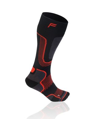 Шкарпетки F-Lite (F-Lite (Fuse)) SKI SA 200, black/red, 35-38, Універсальні, Гірськолижні, Комбіновані