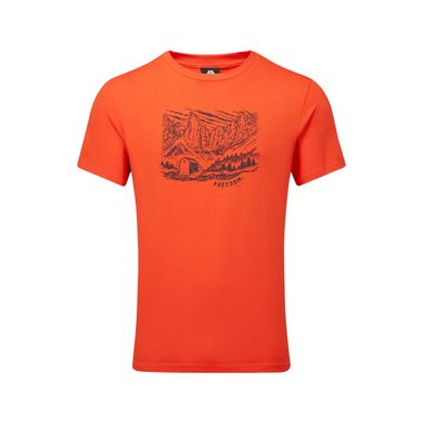 Футболка мужская Mountain Equipment Freedom Mens Tee, Cardinal Orange, Для мужчин, S, Футболки, Китай, Великобритания