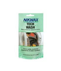 Средство для стирки мембран Nikwax Tech Wash Pouch 100ml, green, Средства для стирки, Для одежды, Для мембран, Великобритания, Великобритания