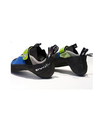 Скальные туфли Evolv Nexxo, blue/lime, Полусогнутая, Липучки-велкро, 6, Скальники, Для взрослых, США, США
