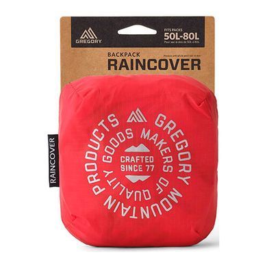 Чохол-накидка від дощу на рюкзак Gregory Raincover 50-80 л, Beaming Red, Рейнкавер на рюкзак, 50-80 л