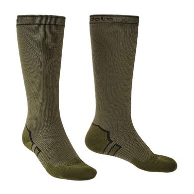 Мембранні шкарпетки Bridgedale Storm Sock MW Knee, khaki, L, Універсальні, Трекінгові, Високі, З мембраною, Великобританія, Великобританія