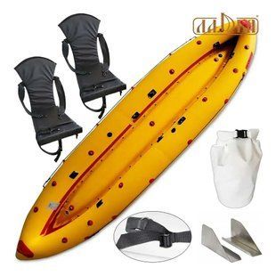 Байдарка надувна Ладья Чайка LB-400 Comfort, Yellow-Red