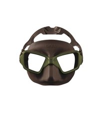 Маска Omer ZERO 3 Mask, olive, Для подводной охоты, Двухстекольная, One size