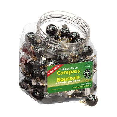 Компас-брелок Coghlans Bowl of Pin-On Compasses, black, Китай, США, Компасы