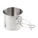 Кружка-котелок со складными ручками GSI Outdoors Glacier Stainless Bottle Cup Large (710 мл), steel, Кухлі, Нержавеющая сталь, 0.7, США, Киев, Харьков, Одесса, Днепр, Запорожье, Львов, Кривой Рог, Винница, Полтава, Чернигов, Черкассы, Сумы, Хмельницкий, Черновцы, Ровно