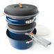 Набор посуды GSI Outdoors Bugaboo Base Camper Medium, blue/black, Наборы посуды, Алюминий, США, США, Киев, Харьков, Одесса, Днепр, Запорожье, Львов, Кривой Рог, Винница, Полтава, Чернигов, Черкассы, Сумы, Хмельницкий, Черновцы, Ровно