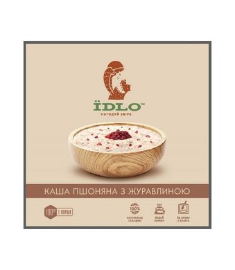 Сухой продукт ЇDLO Каша пшенная с клюквой 100 г, silver, Сладкие блюда, Украина, Украина