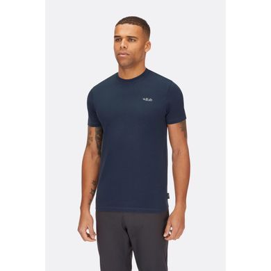 Футболка Rab Men`s Basecamp 3 Peak Tee Tempest Blue, Tempest Blue, Для мужчин, L, Футболки