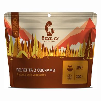Сухой продукт-сублимат ЇDLO Полента с овощами 100 г, orange, Вторые блюда, 100, Украина, Украина