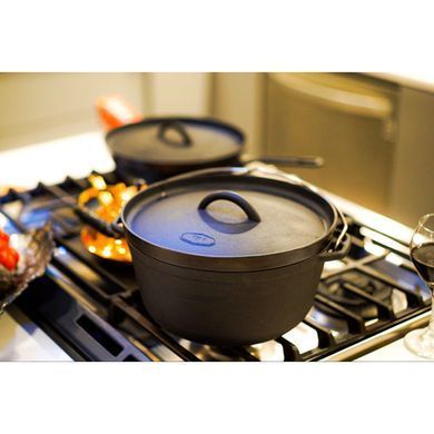 Котелок GSI Outdoors Litecast Dutch Oven 5 Qt, black, Котелки, Чавун, 5.0, США, Киев, Харьков, Одесса, Днепр, Запорожье, Львов, Кривой Рог, Винница, Полтава, Чернигов, Черкассы, Сумы, Хмельницкий, Черновцы, Ровно