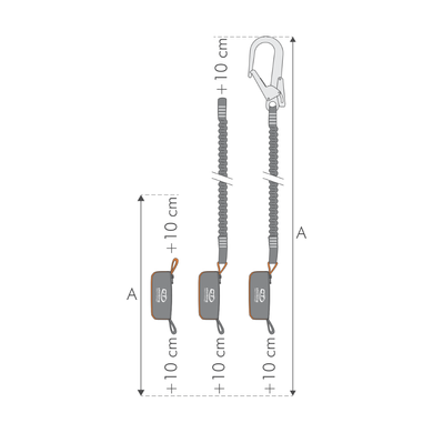 Самостраховка Climbing Technology FLEX-ABS 140 STEEL Y-S, grey/orange