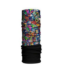 Головной убор H.A.D. Original Fleece Flower Power + Black Fleece, Multi color, One size, Унисекс, Универсальные головные уборы, Германия, Германия