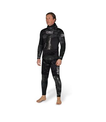 Охотничий гидрокостюм Omer Blackmoon Compressed (7мм) jacket+pants, black, 7, Для мужчин, Мокрый, Для подводной охоты, Длинный, 2