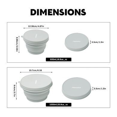 Миска туристическая складная Fire Maple Silicone Collapsible Bowl 1.0L, grey, Миски, Пищевой силикон, 1.0, Киев, Харьков, Одесса, Днепр, Запорожье, Львов, Кривой Рог, Винница, Полтава, Чернигов, Черкассы, Сумы, Хмельницкий, Черновцы, Ровно