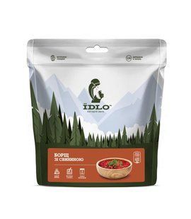 Сухий продукт ЇDLO Борщ зі свининою 55 г, silver, М'ясні, Україна, Україна