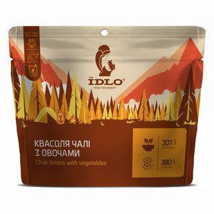 Сухой продукт-сублимат ЇDLO Фасоль чали с овощами 100 г, orange, Вторые блюда, 100, Украина, Украина
