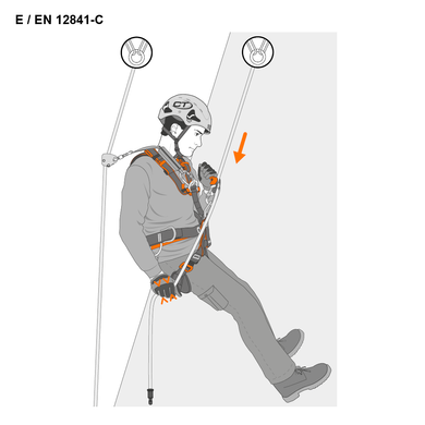 Самостраховка Climbing Technology FINCH+ 4m, grey/orange