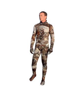 Мисливський гідрокостюм Omer Camu 3D Compressed (5мм) jacket+pants, Omer 3D Camu, 5, Для чоловіків, Мокрий, Для підводного полювання, Довгий, 5