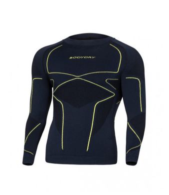 Термокофта BodyDry Pulsar Shirt Man, Grafit/yellow, L, Для чоловіків, Кофти, Синтетична, Для активного відпочинку