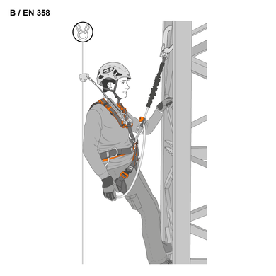 Самостраховка Climbing Technology FINCH+ 10m, grey/orange