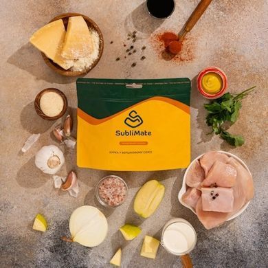 Сублимированная еда SubliMate Курица в сливочном соусе 90 г, yellow, Вторые блюда, 90, Украина, Украина