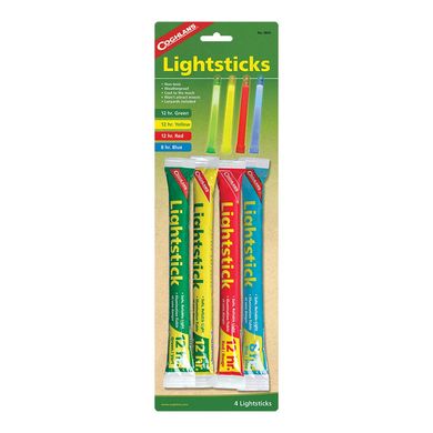 Світловий маркер Coghlans Lightsticks Assorted 4 Pack, Assorted, Кемпінгові