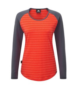 Лонгслів Mountain Equipment Redline Wmns LS Tee, Cardinal orange/wslat, Для жінок, 14, Футболки з довгим рукавом, Китай, Великобритания