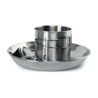 Набір посуду GSI Outdoors Glacier Stainless 1 Person Set, Stainless, Набори посуду, Нержавіюча сталь, США, Київ, Харків, Одеса, Днiпро, Запоріжжя, Львів, Кривий Ріг, Вінниця, Полтава, Чернігів, Черкаси, Суми, Хмельницький, Чернівці, Рівне