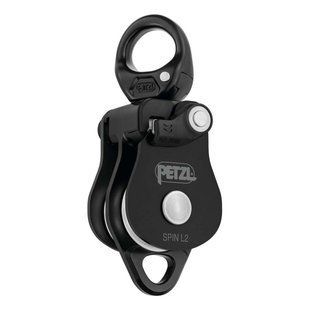 Вертлюг Petzl Spin L2 Black Edition, black, Блок с вертлюгом, Дюралюминий, Франция, Франция