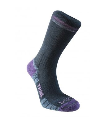 Шкарпетки Bridgedale WoolFusion Trail Women's, Black/Purple, L, Для жінок, Трекінгові, Комбіновані, Великобританія, Великобританія