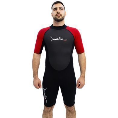 Гидрокостюм Marlin Bali Shorty Man 2mm Red/Black, red/black, 2, Для мужчин, Мокрый, Для дайвинга, Короткий, XXXL
