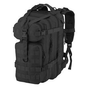 Рюкзак Camo Assault 25L, black, Универсальные, Тактические рюкзаки, Без клапана, One size, 25, 1250, Польша