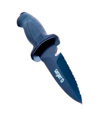 Подводный нож SARGAN Сейм с тефлоновым покрытием, black, Нержавеющая сталь