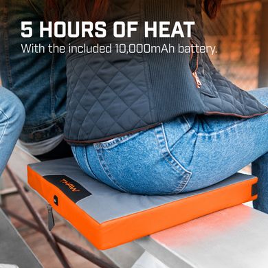 Електрична грілка-сидіння Thaw Heated Seat Pad No Battery (без батареї), orange/gray
