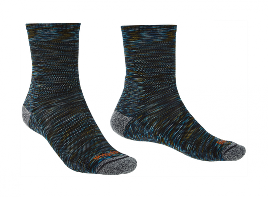 Шкарпетки Bridgedale Hike Ultra Light T2 Crew Pattern (M. P.), MULTI GREEN, L, Для чоловіків, Трекінгові, Комбіновані, Великобританія, Великобританія