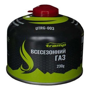 Різьбовий газовий балон Tramp 230g, black, Київ, Харків, Одеса, Днiпро, Запоріжжя, Львів, Кривий Ріг, Вінниця, Полтава, Чернігів, Черкаси, Суми, Хмельницький, Чернівці, Рівне