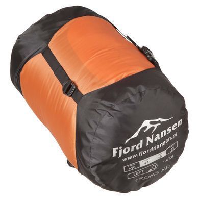 Спальный мешок Fjord Nansen Troms MID SBS, orange/black, Regular, Спальник, Кокон, Универсальный, Синтетический, Летние, Left, 1466, Киев, Харьков, Одесса, Днепр, Запорожье, Львов, Кривой Рог, Винница, Полтава, Чернигов, Черкассы, Сумы, Хмельницкий, Черновцы, Ровно